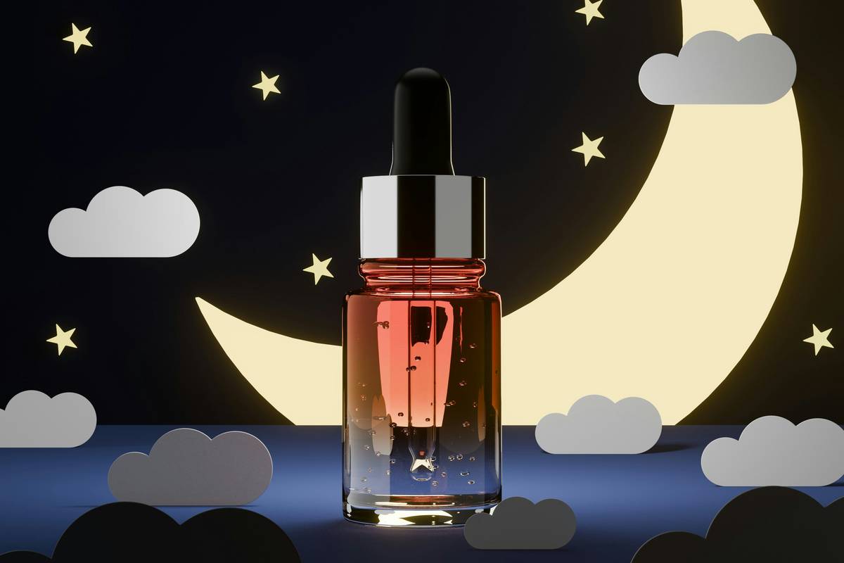 targeted care serum how to make with dropper bottle and natural ingredients on marble surface