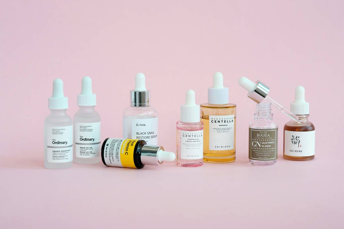 Close-up of radiant skin after using effective serum for glowing skin